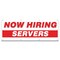 Signmission Now Hiring Servers Banner Apply Inside Accepting Application Single Sided B-96-30306 - alternate 1